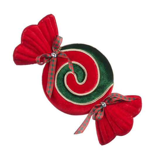 Fabr.Swirl Candy Display Rd/Grn 36Cm - Goodwill Christmas Decoration | North Pole Christmas Shop®