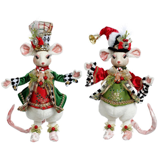 Kitchen Mouse Ass/2 Grn/Pnk 31Cm - Mark Roberts Christmas Decoration | North Pole Christmas Shop®