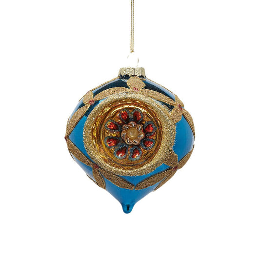 Acquista Addobbo Trottola Vintage Blu di EDG per Natale 2024