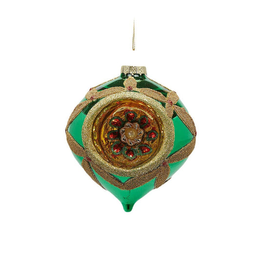 Acquista Addobbo Trottola Vintage Verde di EDG per Natale 2024