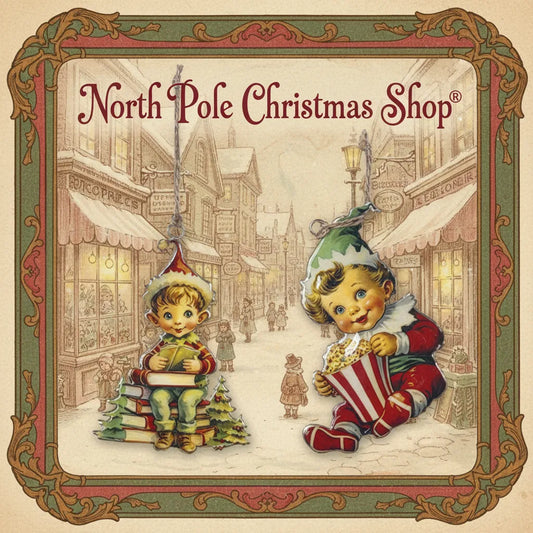 Set 2 Elfi Metallo Vintage | Decorazioni Albero Natale Retrò