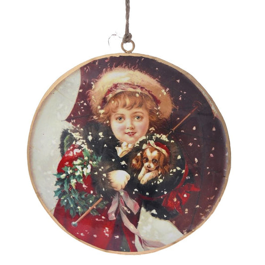 Decorazione di Natale in vendita Ornamento in metallo stile vintage Bambiina