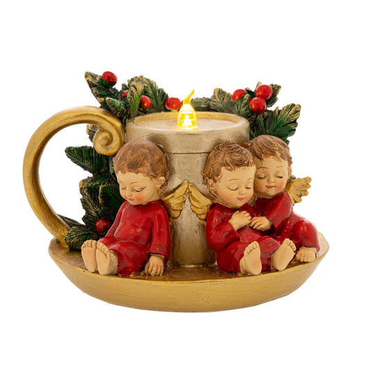 Decorazione di Natale in vendita Angioletti con portacandela