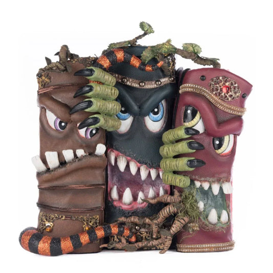 Monsters Bookshelf Insert Brwn 31Cm - Katherine's Collection Christmas Decoration | North Pole Christmas Shop®