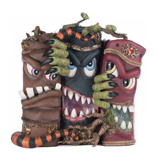 Monsters Bookshelf Insert Brwn 31Cm - Katherine's Collection Christmas Decoration | North Pole Christmas Shop®