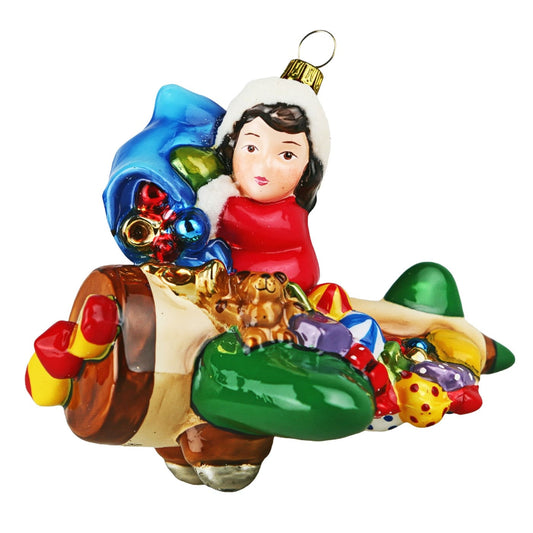 Acquista in Italia Komozja Family Natale 2025 Babbo Natale giovane in aereo