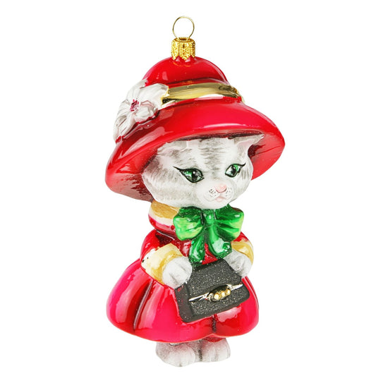 Acquista in Italia Komozja Family Natale 2025 Gatto con un fiocco, una borsetta e un cappello