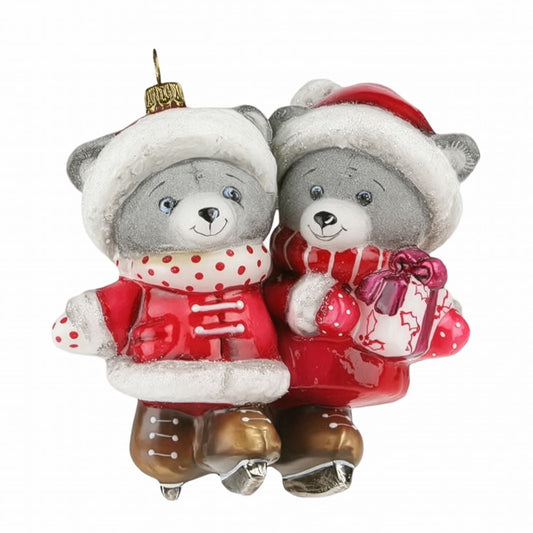 Acquista in Italia Komozja Family Natale 2025 Una coppia di orsetti che pattinano