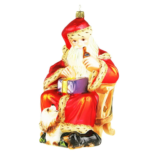 Acquista in Italia Komozja Family Natale 2025 Babbo Natale in poltrona con la pipa