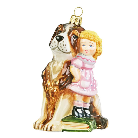 Acquista in Italia Komozja Family Natale 2025 Bambina con un cane grande