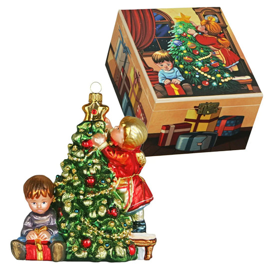 Acquista in Italia Komozja Family Natale 2025 Bambini che addobbano l'albero Collezione