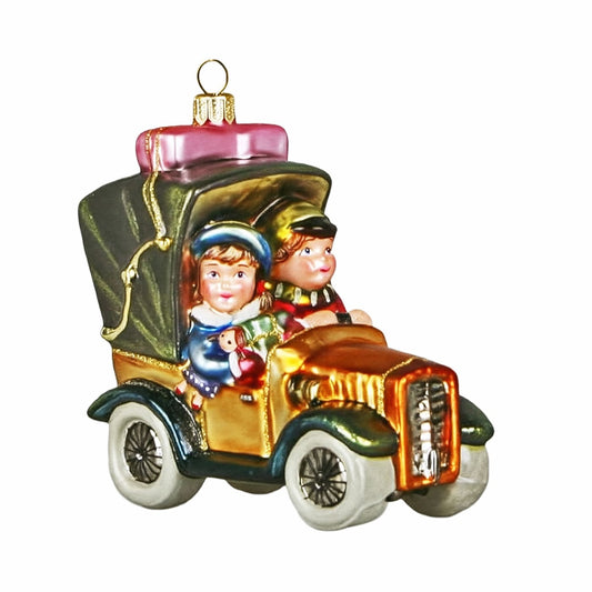 Acquista in Italia Komozja Family Natale 2025 Bambini in una vecchia macchina