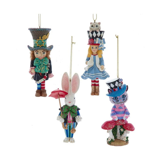 Set di 4 mini Hollywood Nutcrackers™ Alice In Wonderland HA0752
