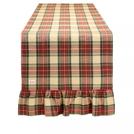 Runner Con Balza Tartan Nuvole di Stoffa