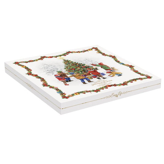 Piatto a scomparti in porcellana Christmas Round Dance Easy Life