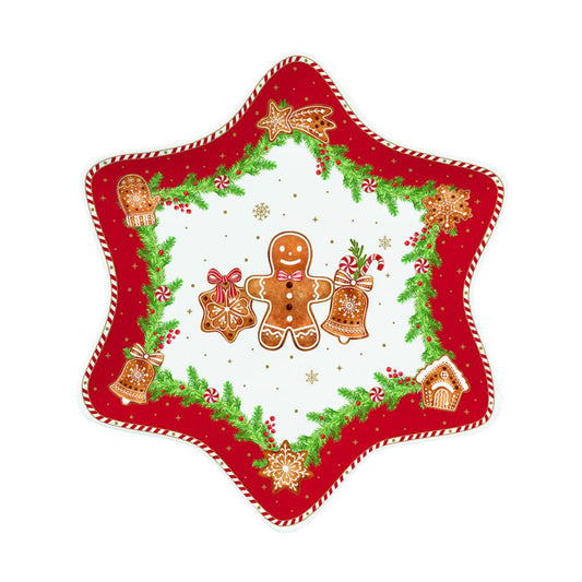 Piatto Ø 22,5 cm porcellana FANCY GINGERBREAD Easy Life Pozzi Milano