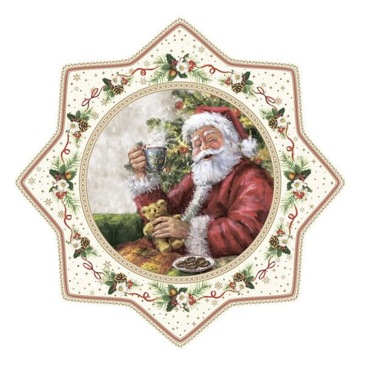 Piatto torta in porcellana Christmas Time Easy Life