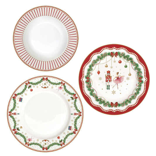 Acquista in Italia Servizio da 6 piatti Magie de Noel 18pz Easy Life