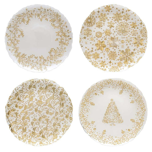 Box di 4 piatti assortiti in Oro Easy Life - North Pole Christmas Shop® Italia