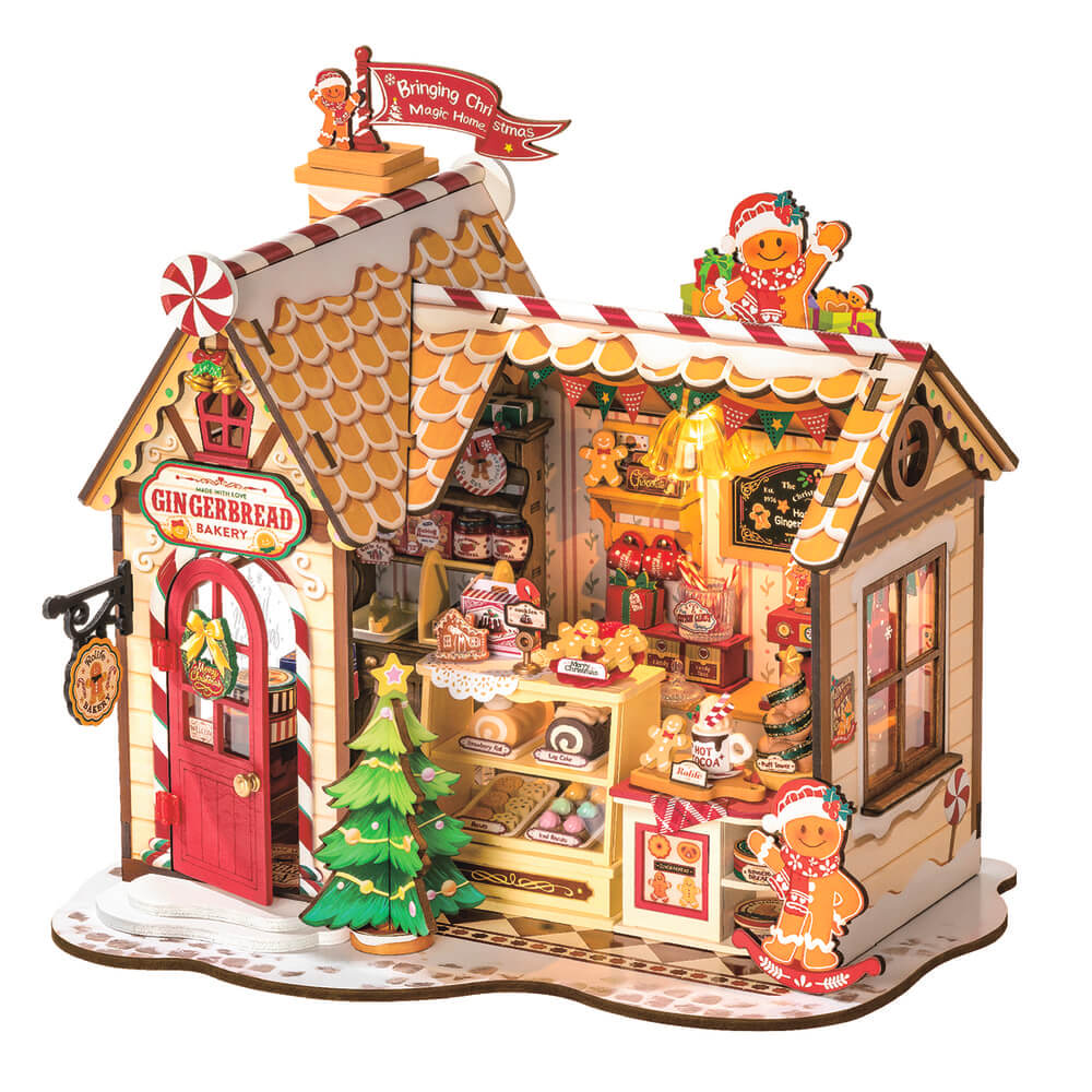 INSOON mini Casa di pan di zenzero, giocattolo da costruzione con luce 1834 pezzi, capanna di Babbo Natale, con albero di Natale, scatola da costruzione, regalo per adulti, bambini, ragazzi, ragazze INSOON mini Casa di pan di zenzero, giocattolo da costruzione con luce 1834 pezzi, capanna di Babbo Natale, con albero di Natale, scatola da costruzione, regalo per adulti, bambini, ragazzi, ragazze