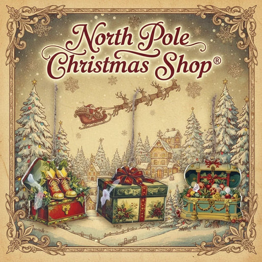 Set 3 Scatole Regalo Metallo Vintage | Ornamenti Natale Retrò