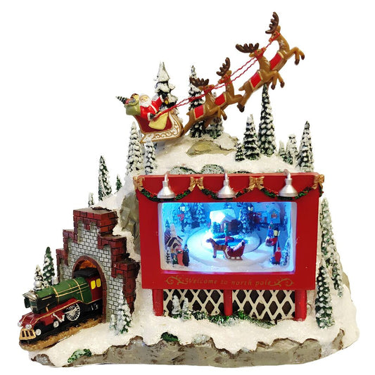 Treno attraverso la galleria