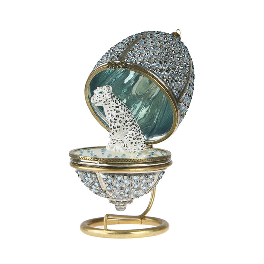 Komozja Family uovo faberge leopardo delle nevi