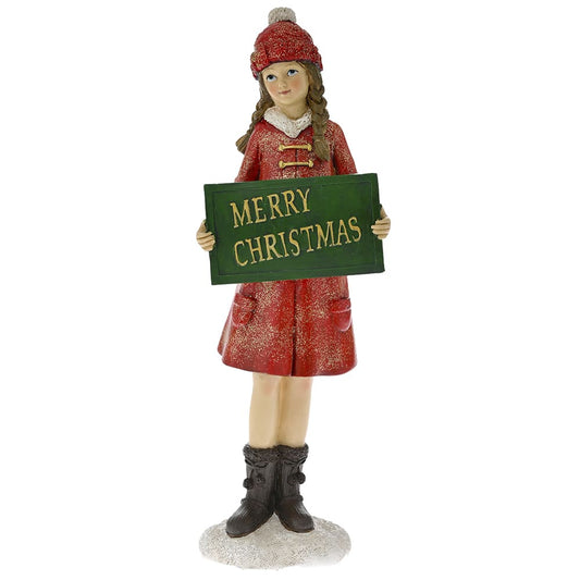 Acquista in Italia Iliadis Ragazza in rosso con cartello natalizio