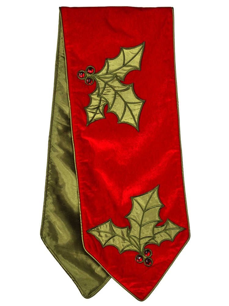 Runner Da Tavolo In Velluto Chaks 10686, Colore Verde Scuro, 3 Metri X 28 Cm, Per Decorazioni Natale E Eventi