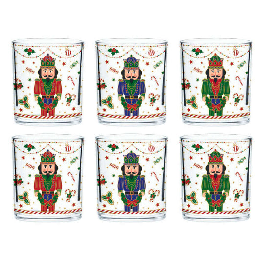 Acquista in Italia Set 6 bicchieri 250 ml in vetro Nutcracker Twist Easy Life R1317_NTWI