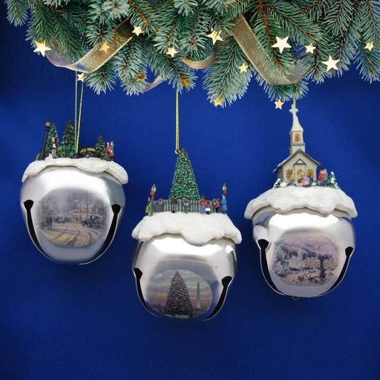 Thomas Kinkade Set da 3 Campanelle da slitta invernale (#15)