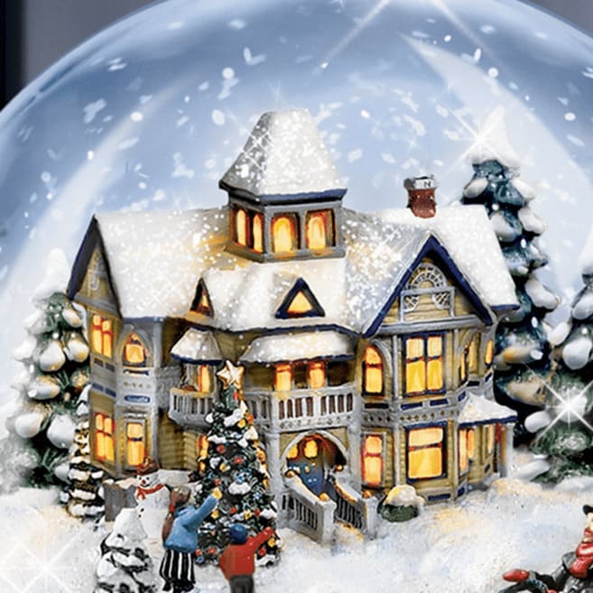 Thomas Kinkade Jingle Bells Snowglobe