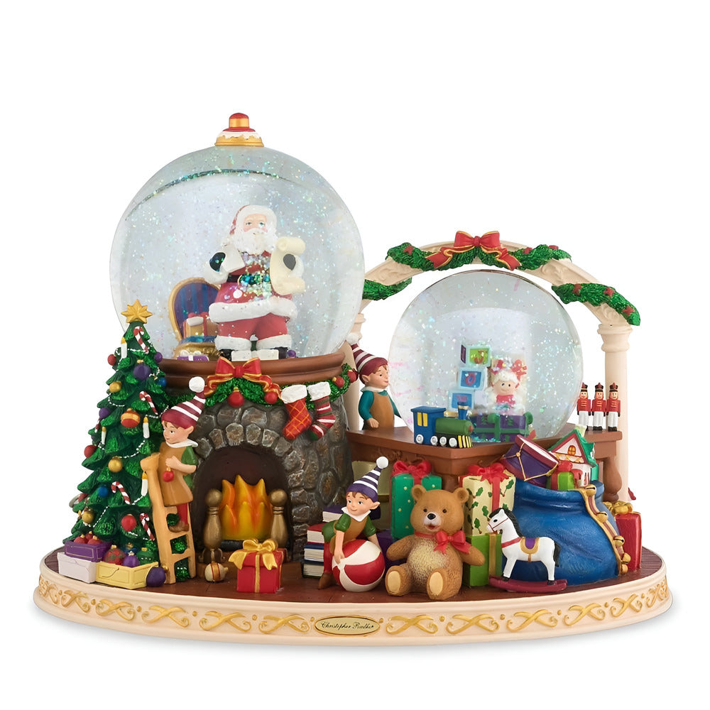Acquista in Italia Christopher Radko It takes a Village Snow Globe