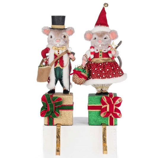 Xmas Ball Mouse Stock.Holder Ass/2 Rd 35Cm - Katherine's Collection Christmas Decoration | North Pole Christmas Shop®