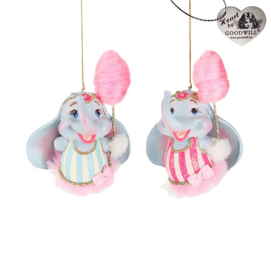 Cott.Candy Carn.Elephant Orn Ass/2 Pnk/Blu 11,5Cm - Goodwill Christmas Decoration | North Pole Christmas Shop®