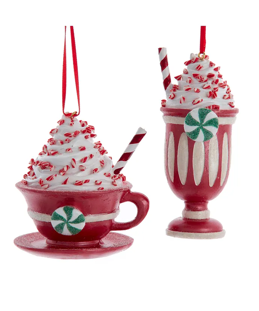 2 Ornamenti assortiti di Natale Bevande Dolci Kurt Adler