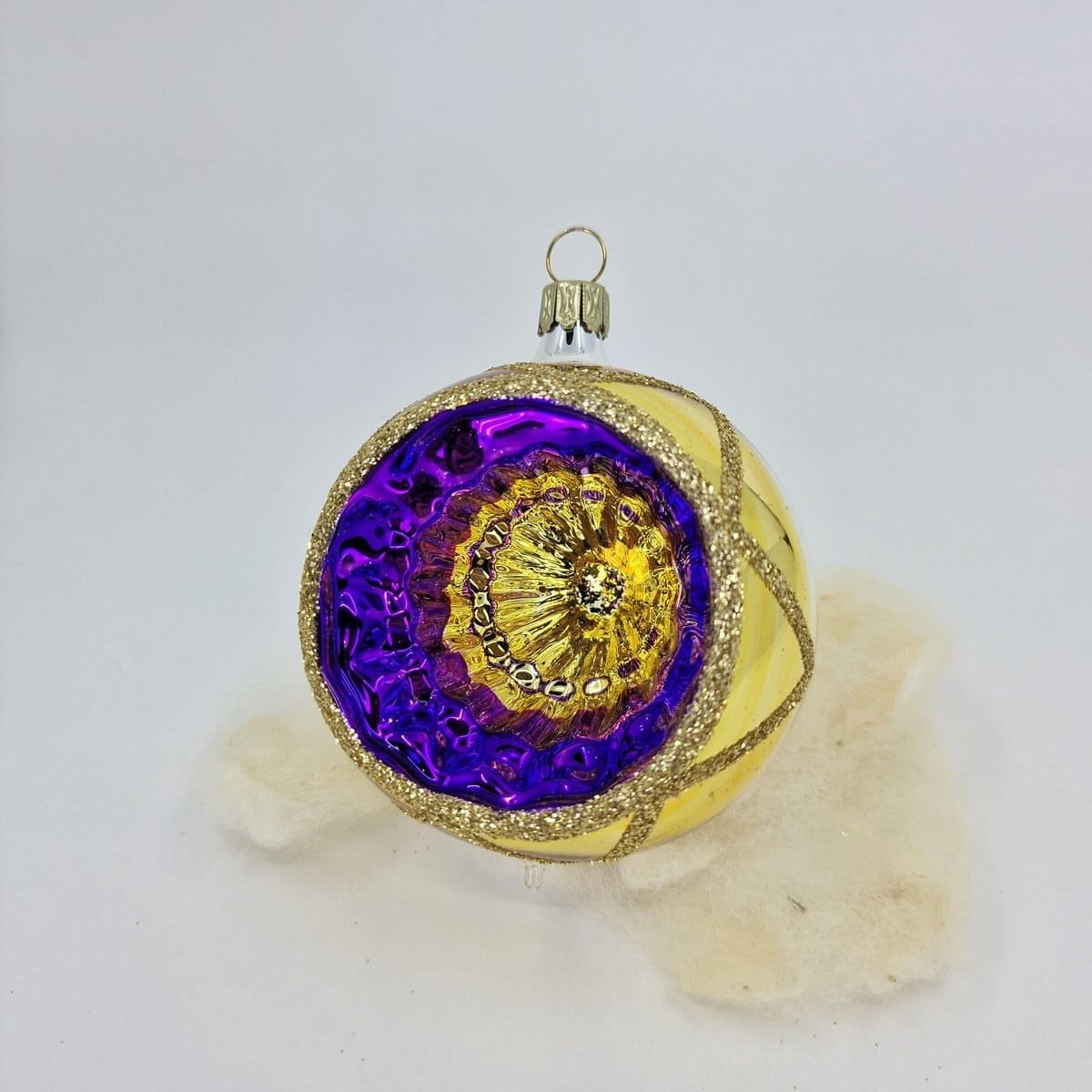 Acquista in Italia Confezione di 6 sfere Reflectors colorate e oro in vetro 8 cm di Nostalgie Christbaumschmuck