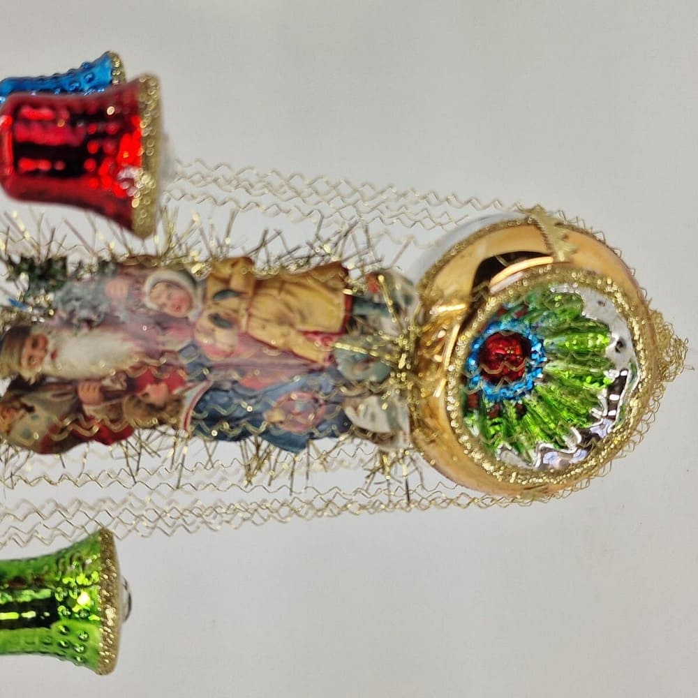 Acquista in Italia Palloncino vittoriano in vetro colorato con campanelli 23 cm di Nostalgie Christbaumschmuck
