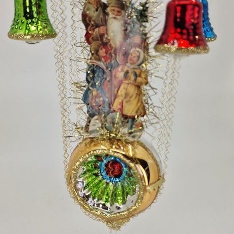 Acquista in Italia Palloncino vittoriano in vetro colorato con campanelli 23 cm di Nostalgie Christbaumschmuck