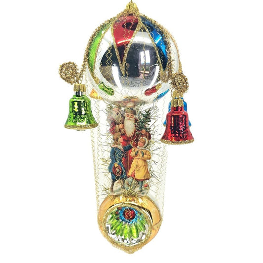 Acquista in Italia Palloncino vittoriano in vetro colorato con campanelli 23 cm di Nostalgie Christbaumschmuck