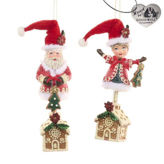 Gingerbr.Santa/Helper In Box Orn Ass/2 Rd 18Cm - Goodwill Christmas Decoration | North Pole Christmas Shop®