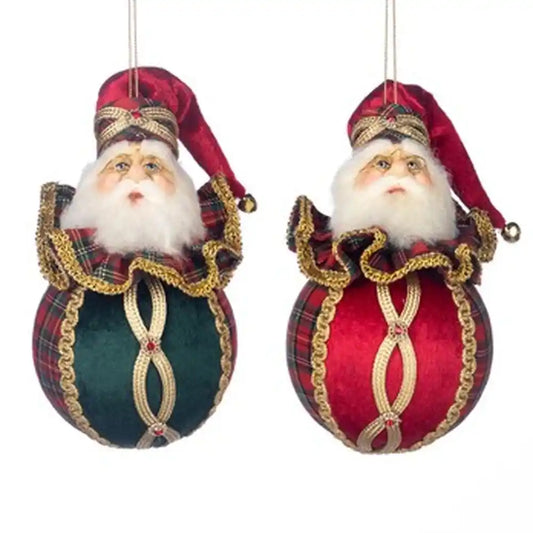 Babbo Natale tartan sulla palla Goodwill set 2 J 58404