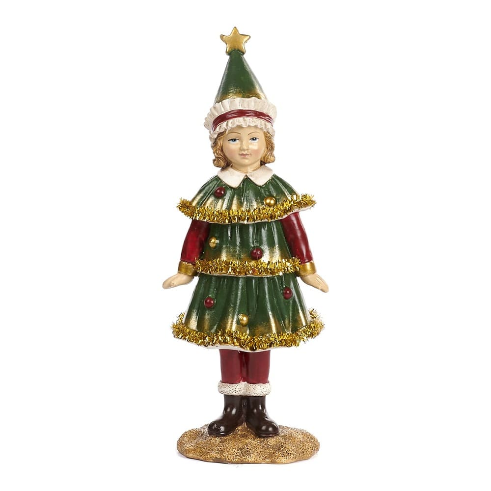 Bambina Vestita da Albero di Natale