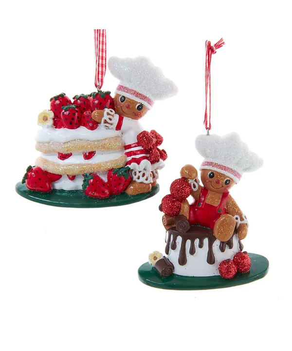 2 Ornamenti Gingerbread assoriti Dolci di Natale Kurt Adler