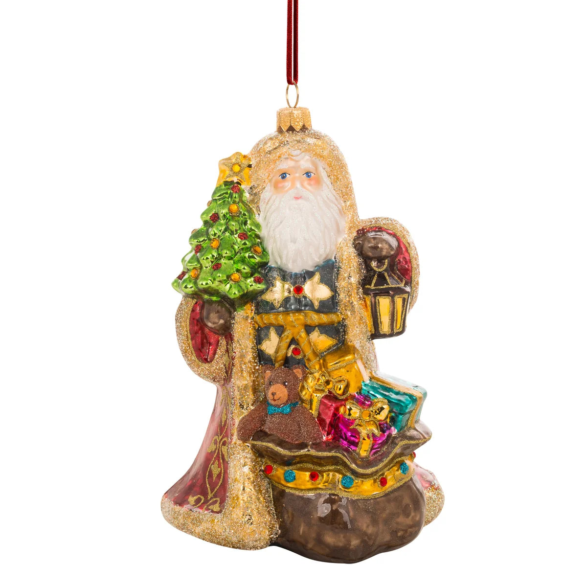 Huras Family 24 K Gold Santa with Sack