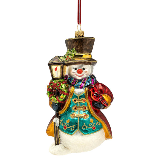 Huras Family 24 K Gold Snowman with Lantern