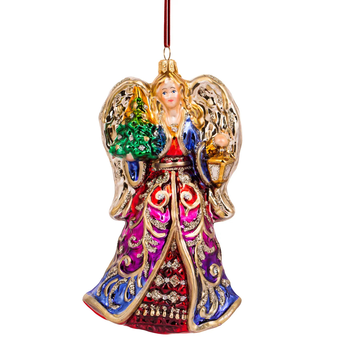 Huras Family Angel with Christmas Tree and Lantern
