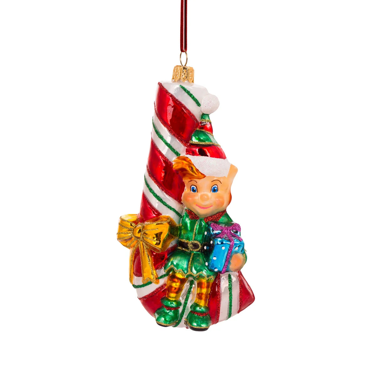 Huras Family Elfie on a Candy Cane