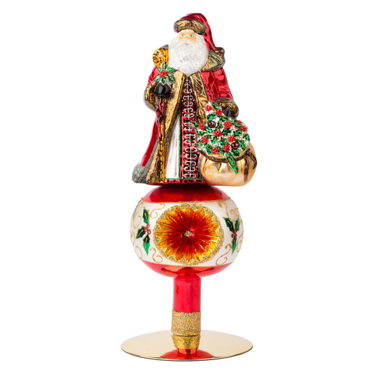 Huras Family Topper with Flowery Santa