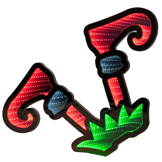 Decorazione di Natale in vendita Specchio infinito con led Gambe di Elfo